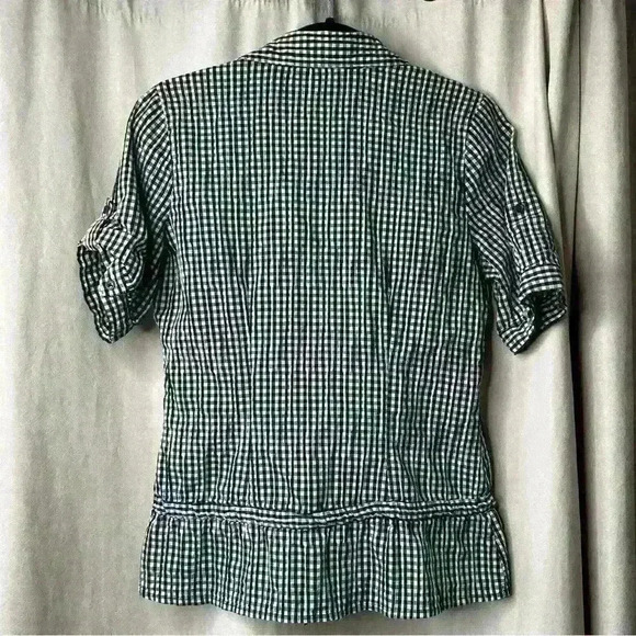 Denver Hayes Women's Medium Checkered Button Down Blouse - Picture 2 of 10